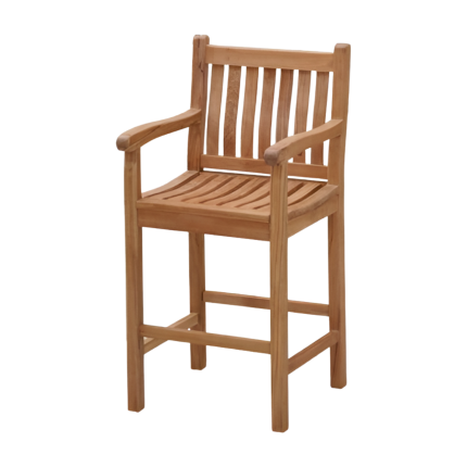 solid wood outdoor bar chair