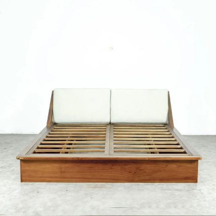 teak bed frame with storage