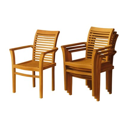 teak garden stacking chair