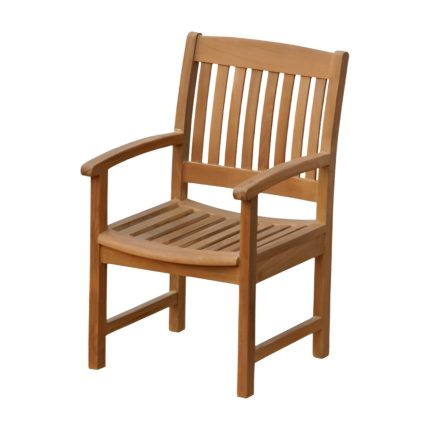 teak patio dining arm chair