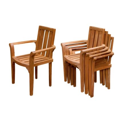 teak patio stacking chair