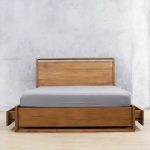 Teak Wood Bed Frame With Storage