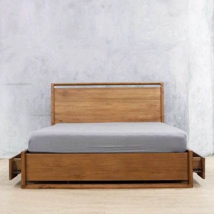 Teak Wood Bed Frame With Storage