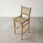 Teak and Synthetic Rattan Bar Chair