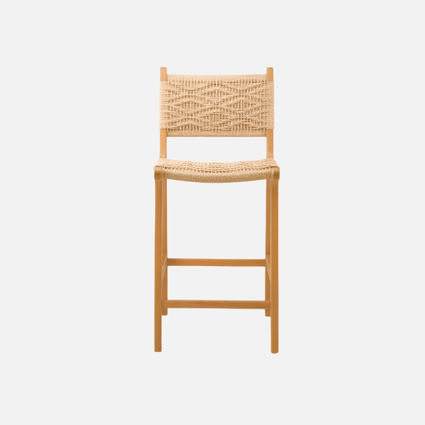 teak and rattan bar stool
